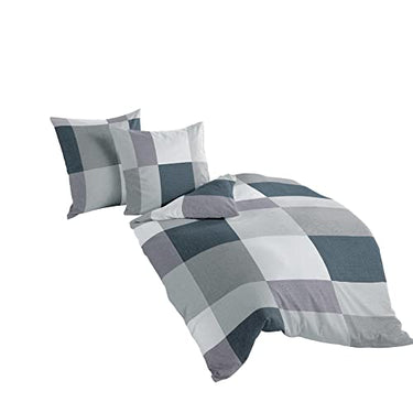 Bierbaum Bettwäsche 6520, Satin Basic, Designed in Germany, silber 13, 135x200 + 80x80 cm im Sale